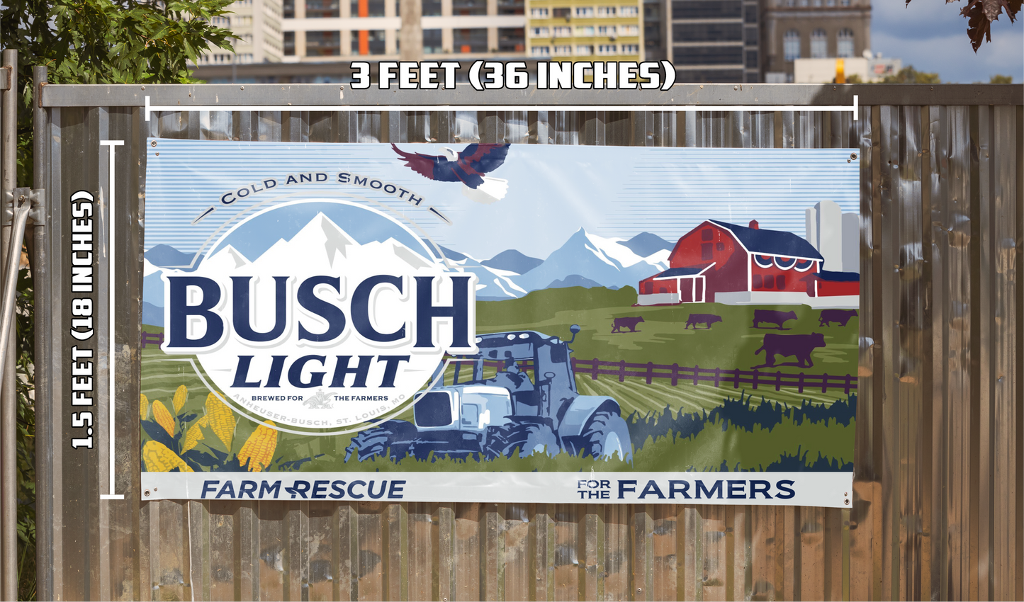 2025 Busch Light "For the Farmers" Small Banner - 1.5ft x 3ft