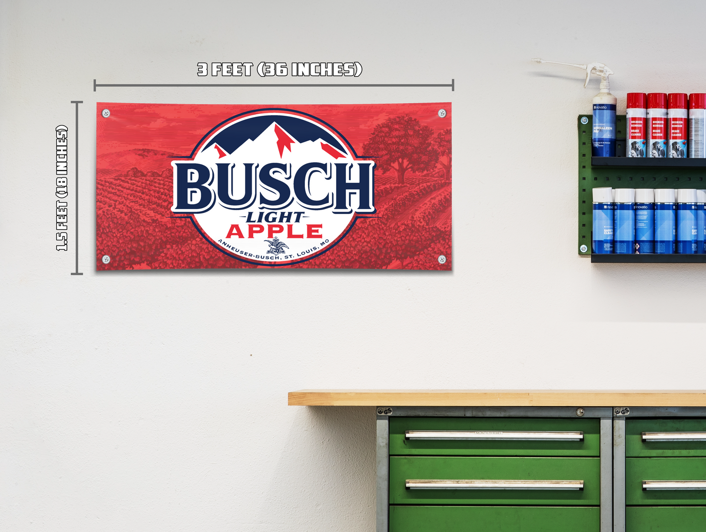 Busch Light Apple (1.5ft x 3ft) Small Banner