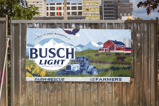 2025 Busch Light "For the Farmers" Banner - 2.5ft x 5ft