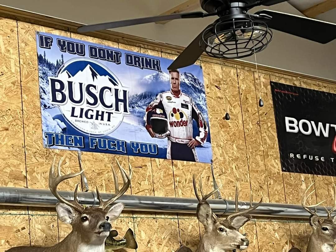 Busch Light Ricky Bobby Banner - 2.5ft x 5ft