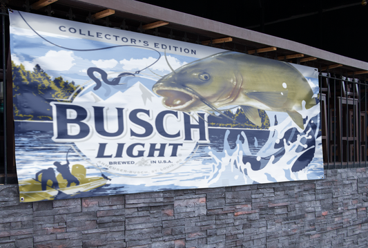 Busch Light Catfish Fishing Banner (2.5ft x 5ft)