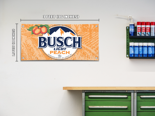 Busch Light Peach (1.5ft x 3ft) Small Banner