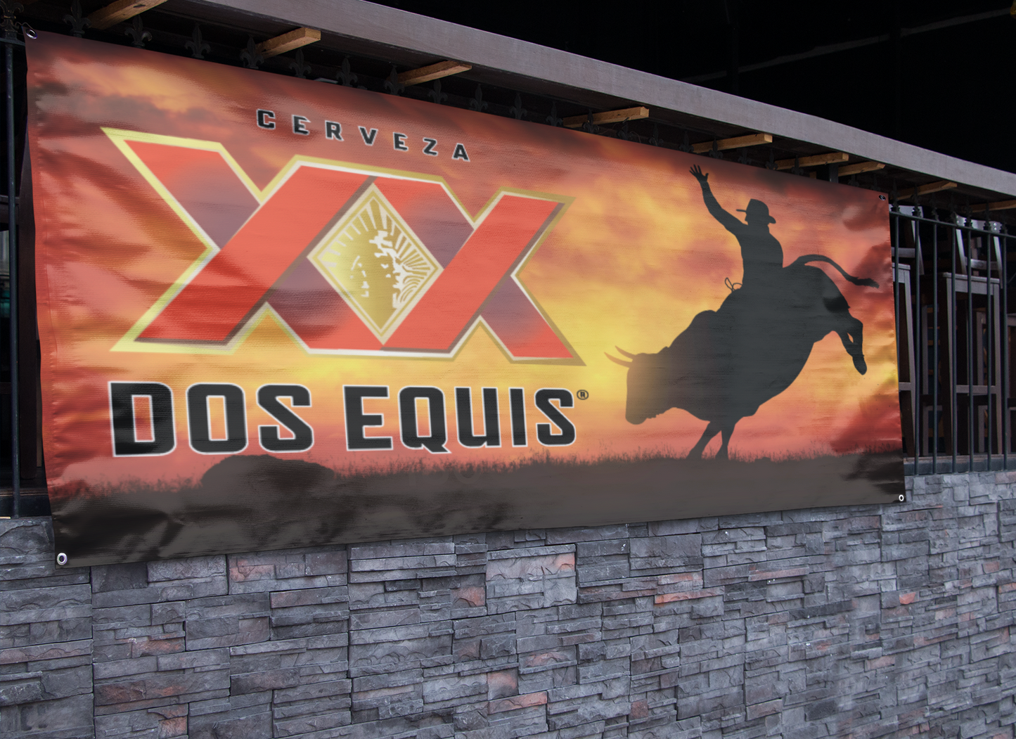 Dos Equis Bull Riding Banner (2.5ft x 5ft)