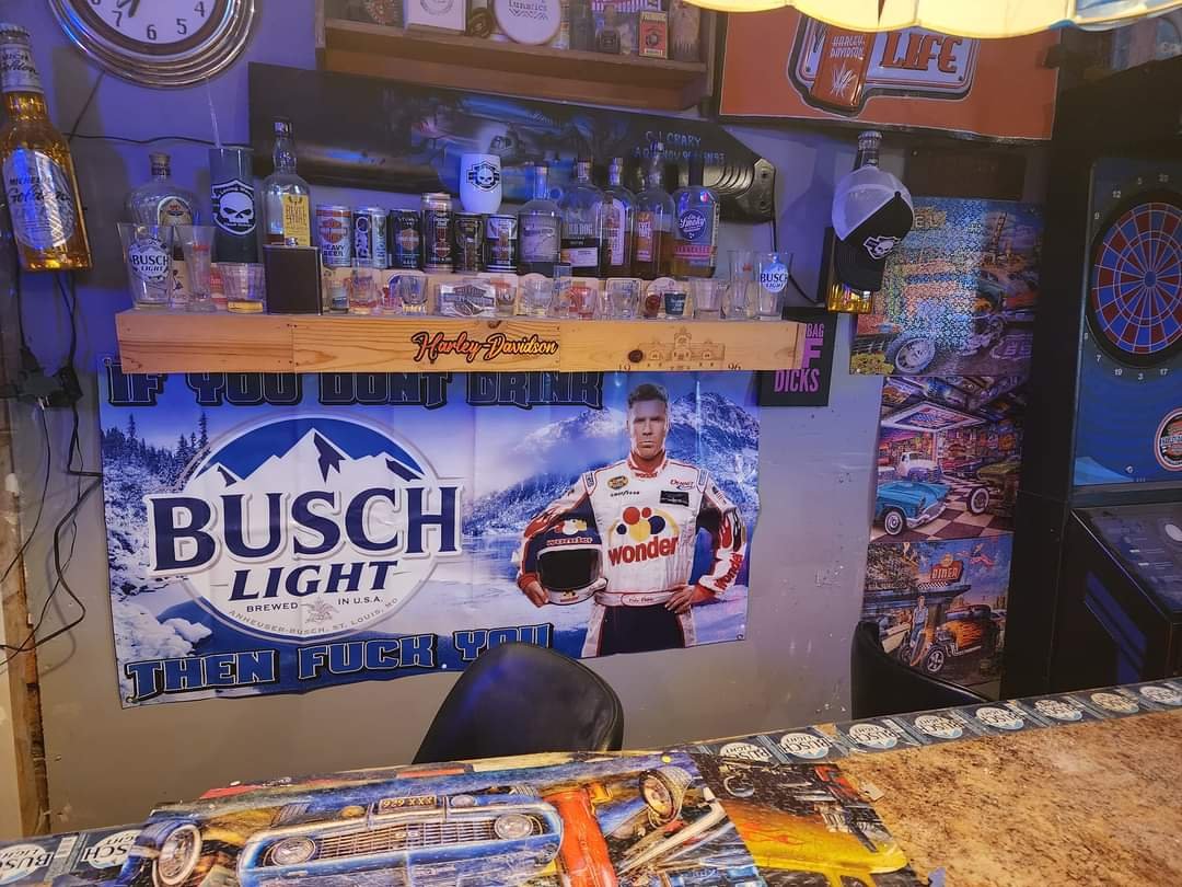 Busch Light Ricky Bobby Banner - 2.5ft x 5ft