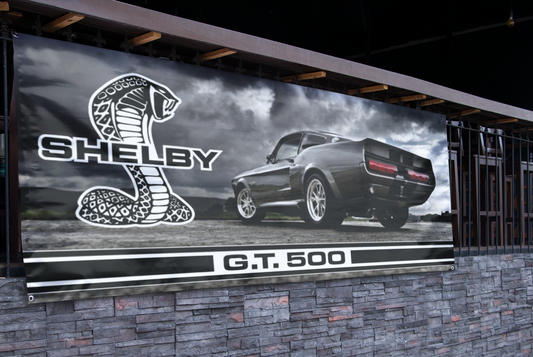 Shelby Cobra GT-500 Ford Mustang Banner - 2.5ft x 5ft