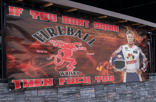 Fireball Whisky Ricky Bobby Banner - 2.5ft x 5ft
