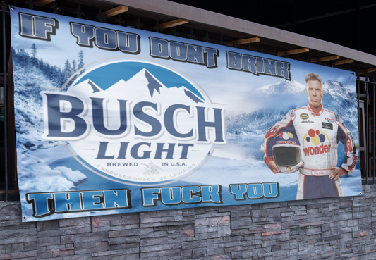 Busch Light Ricky Bobby Banner - 2.5ft x 5ft